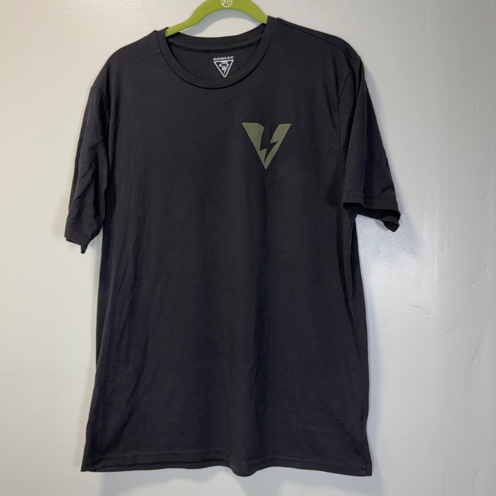 Oakley Mens Graphic T-Shirt XL Black Olive Green Short Sleeve Logo Tee